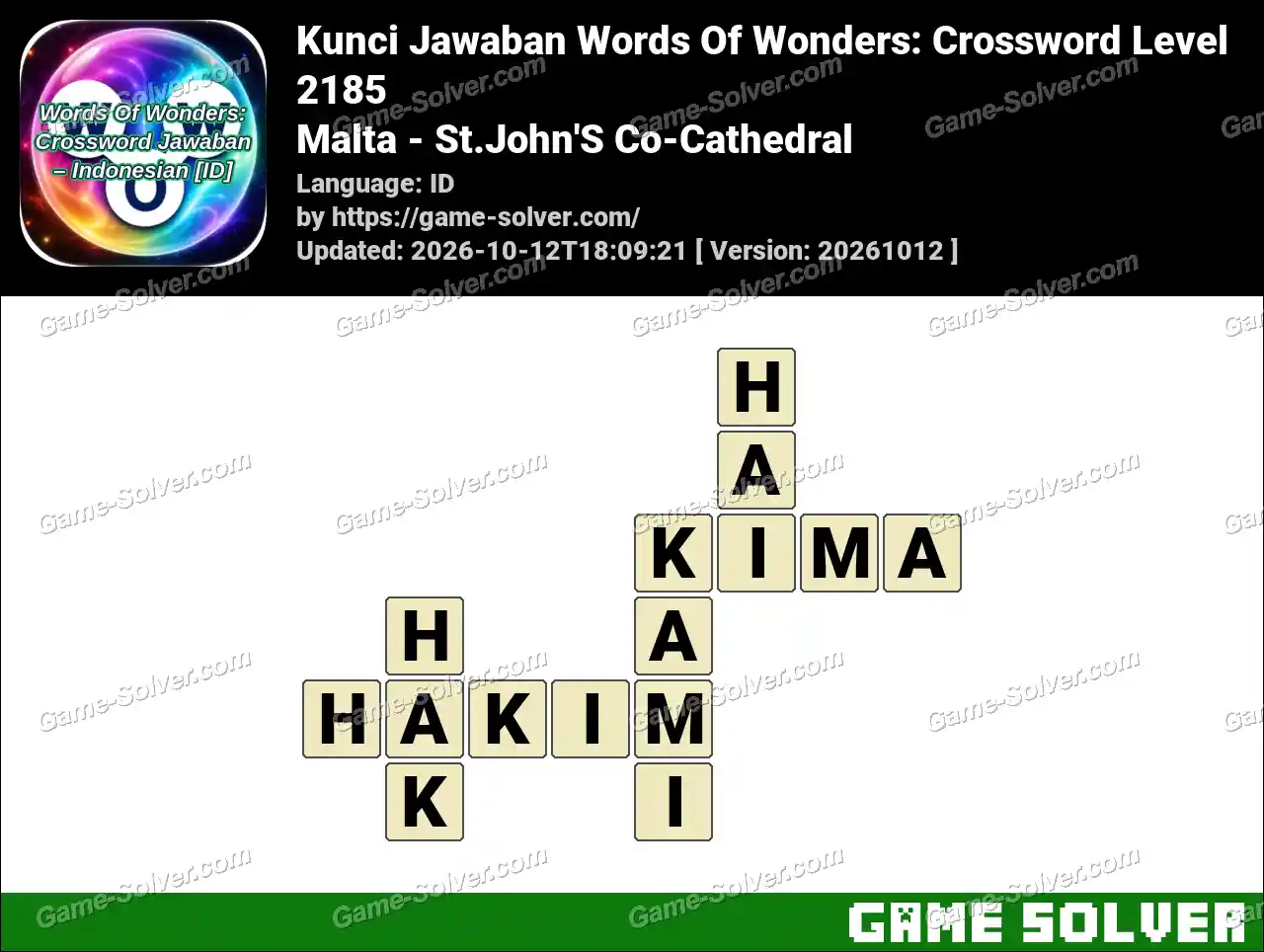 Kunci Jawaban Words Of Wonders: Crossword Level 2185 – Malta – St.John’S Co-Cathedral